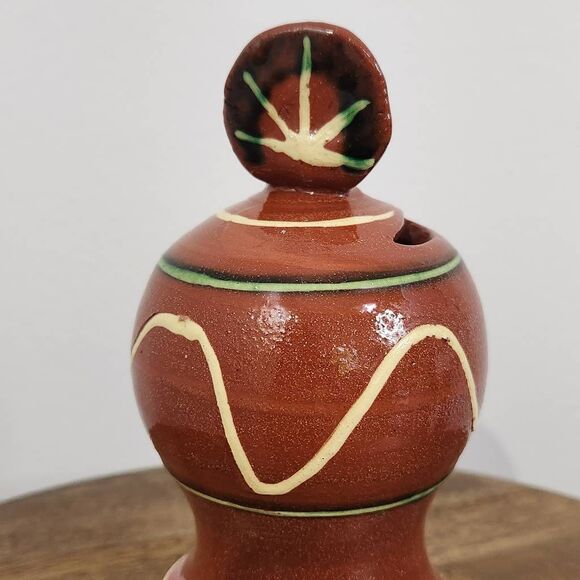 Dorothy Long Redware Vintage Pottery Turkey Bank Redware Pottery 1987 Redware - Picture 3 of 9